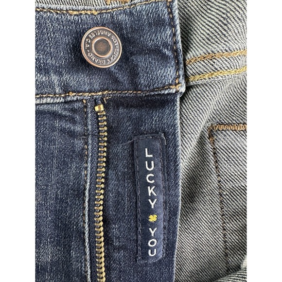 Lucky Brand Jeans Men 34x32 Blue 363 Straight Classic Dark Wash Stretch Denim - Picture 15 of 16